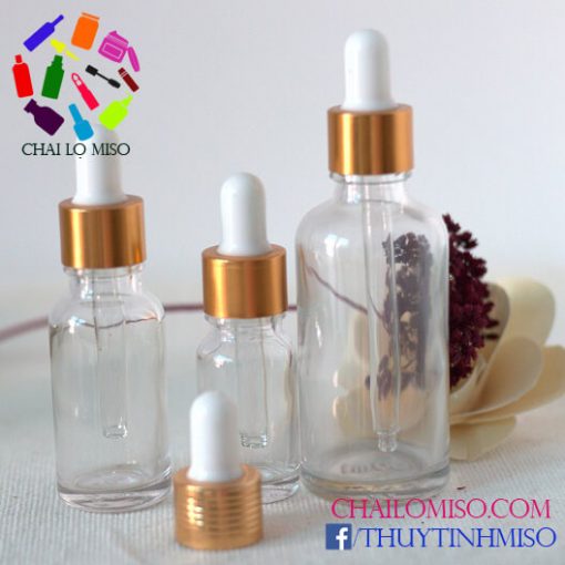 Chai tinh dầu trắng bóp giọt 50ml
