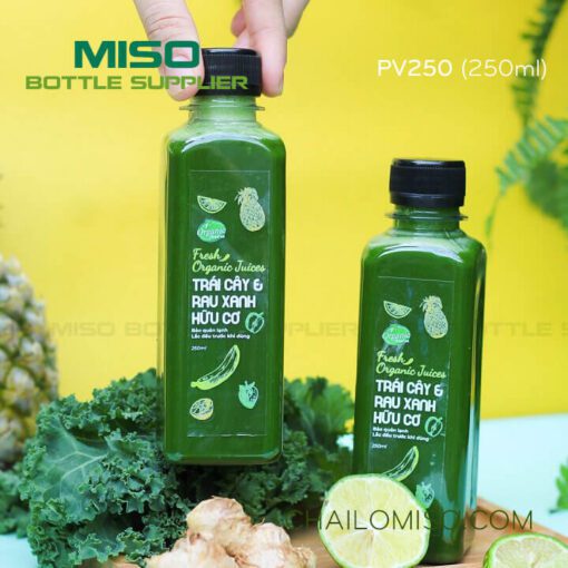 Chai nhựa PET 250ml vuông