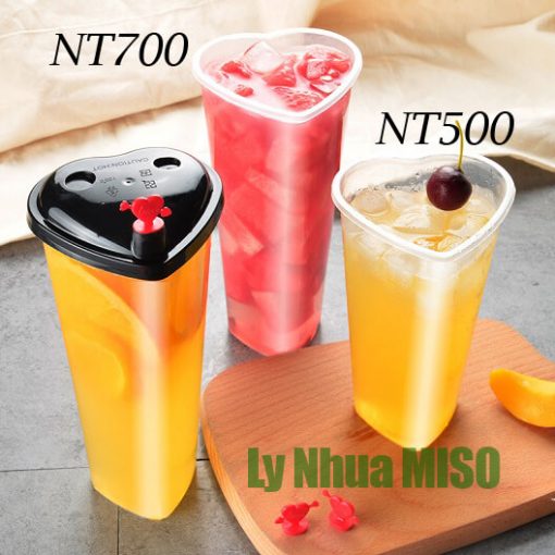 Ly nhựa hình trái tim 2