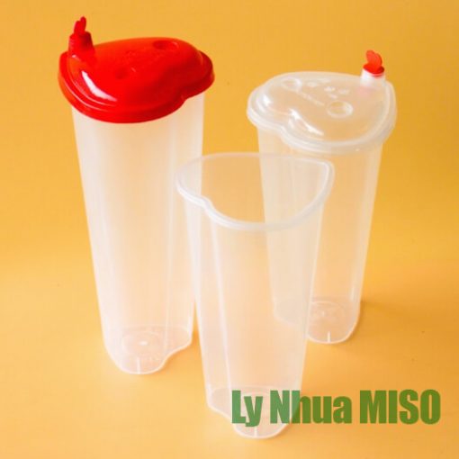 Ly nhựa nắp trái tim 2